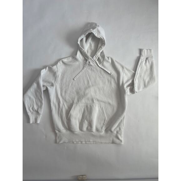 UNDER ARMOUR BASIC WHITE PULLOVER HOODIE KANGAROO POCKETS LOOSE FIT SIZE MEDIUM - Picture 1 of 11